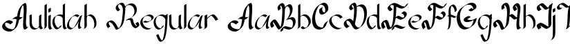 Aulidah Regular font