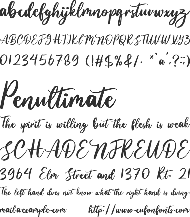 Bulgabia font preview