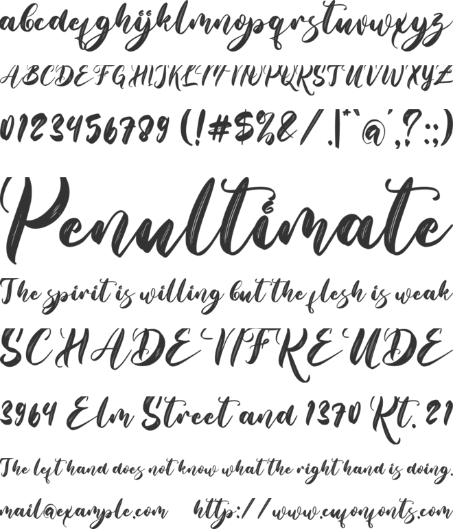 Brigitha font preview