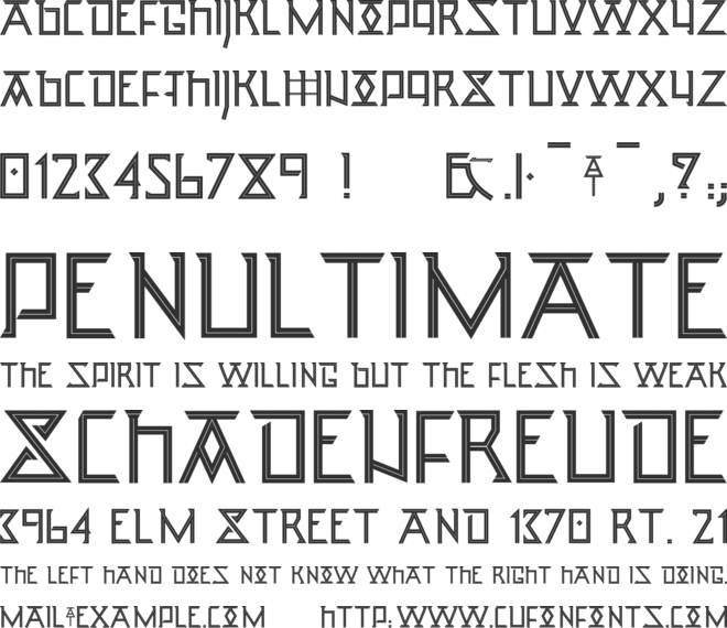 Runic Sans Inline font preview