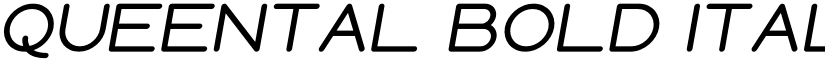 Queental Bold Italic font