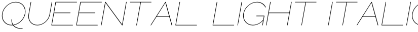 Queental Light Italic font