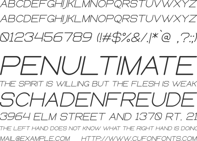 Queental font preview