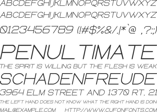Queental font preview