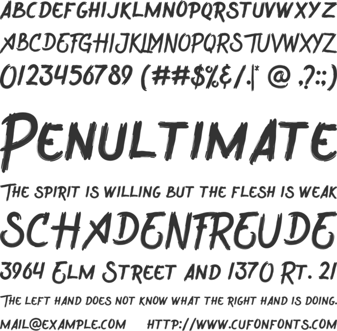 Wreckout font preview