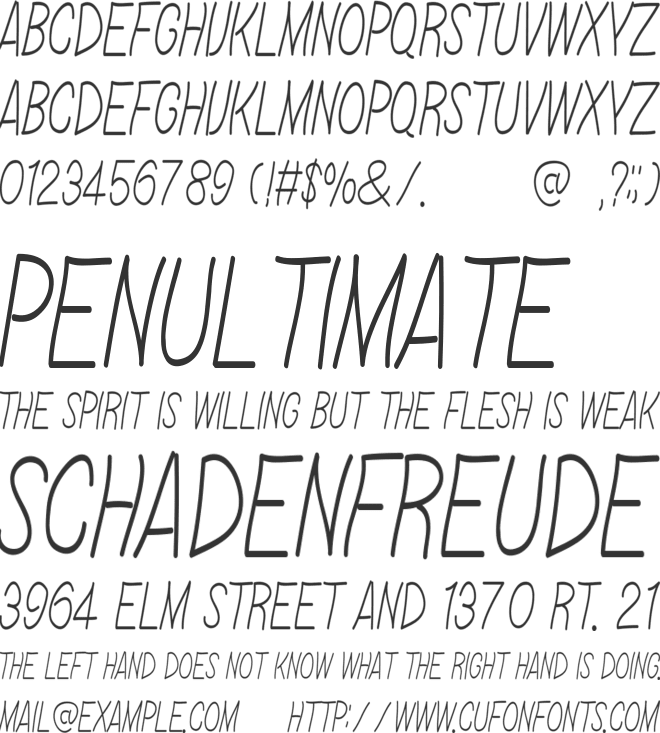 Linda font preview
