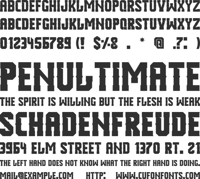 Part Two font preview