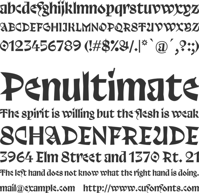 Trickster font preview