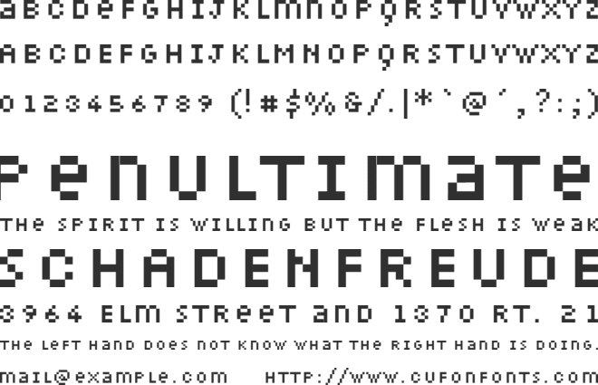 Petiote font preview