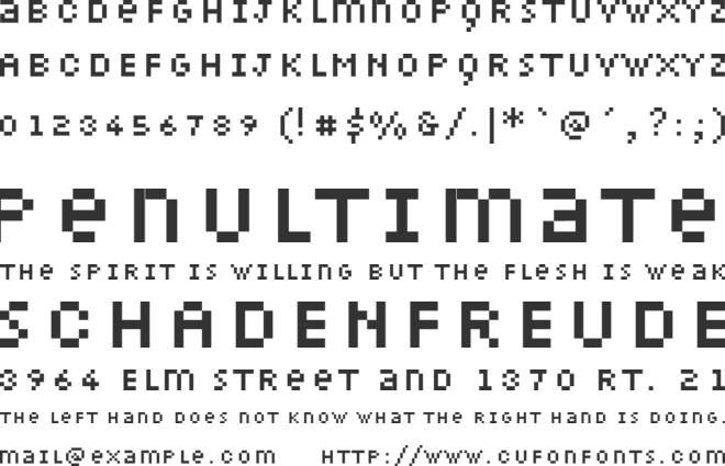 Petiote font preview