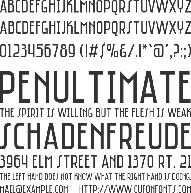 Saniretro font preview