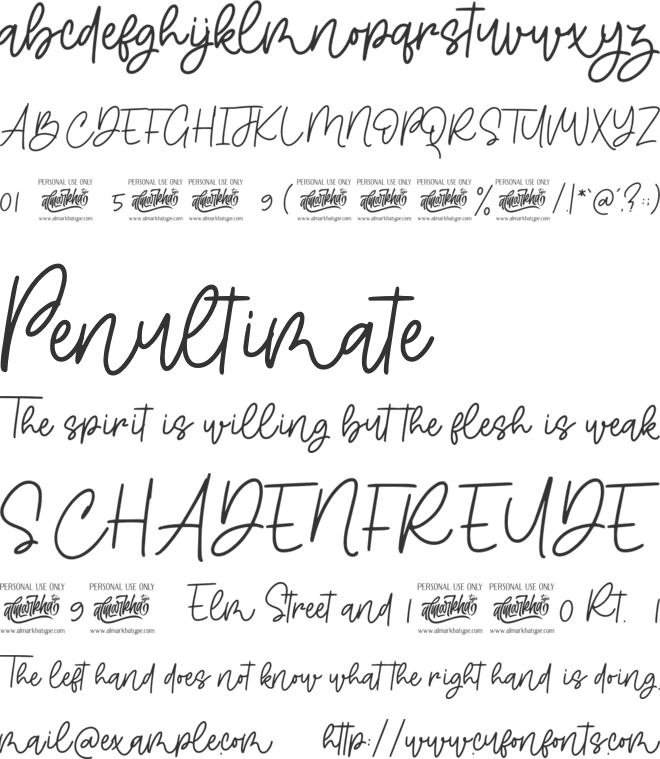 Bellamona font preview