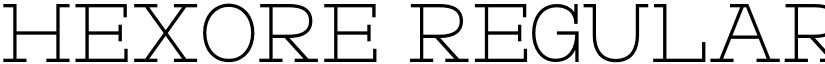 Hexore Regular font