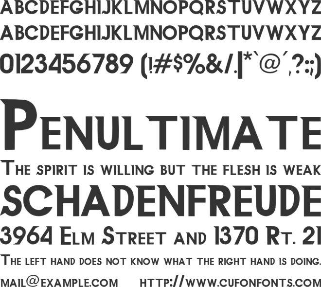 Gladius font preview