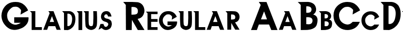 Gladius Regular font