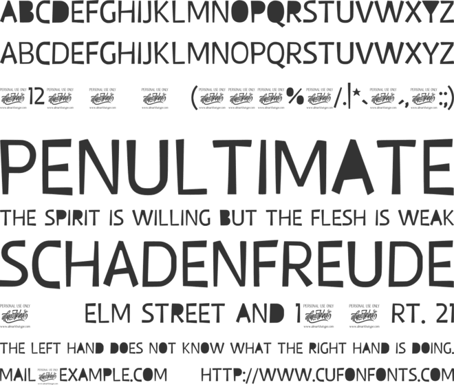 Momotako font preview