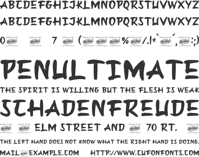 Kenzomaru font preview