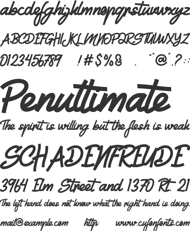Saturnalia font preview