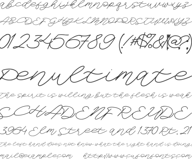 Hello Cole font preview