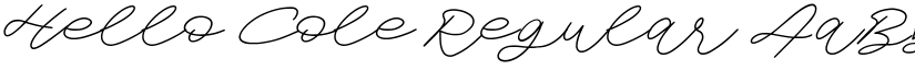 Hello Cole Regular font
