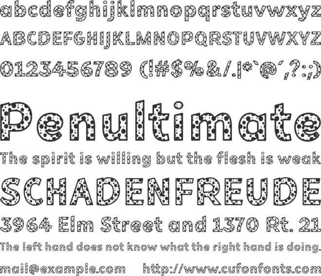 Bee Dotty font preview