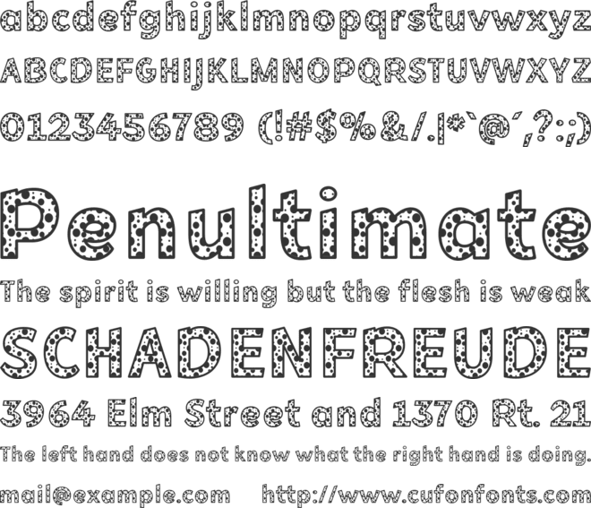 Bee Dotty font preview