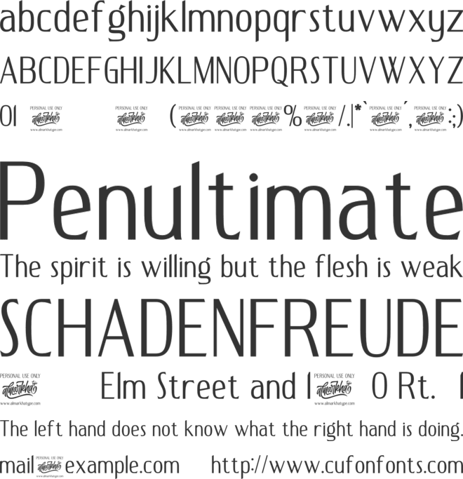 DELUXES font preview