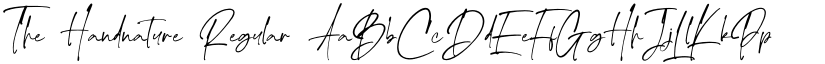 The Handnature Regular font