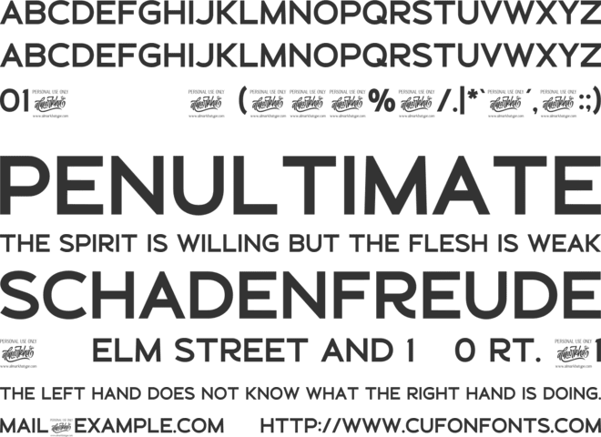 Schein font preview