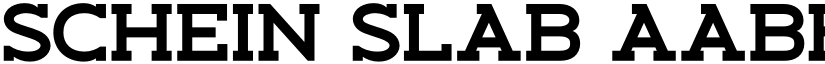 Schein Slab font