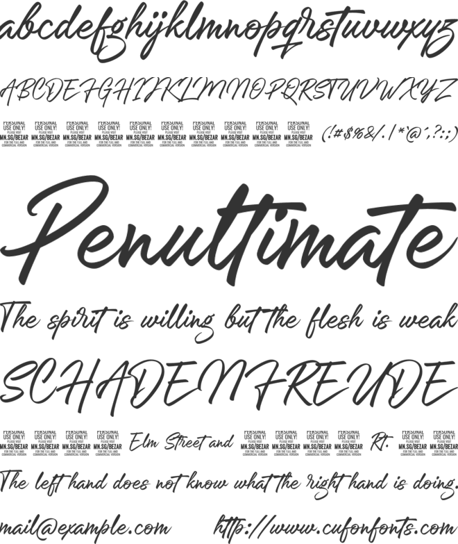 Bezar font preview