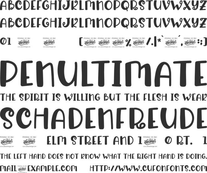 Rameline font preview