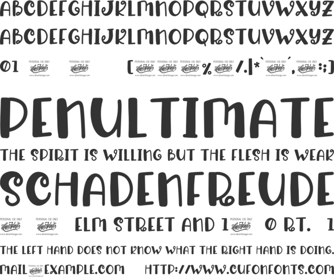 Rameline font preview