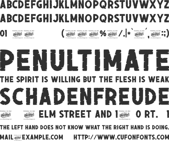 Lumbero font preview