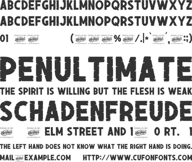 Lumbero font preview