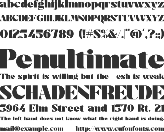 Stink font preview