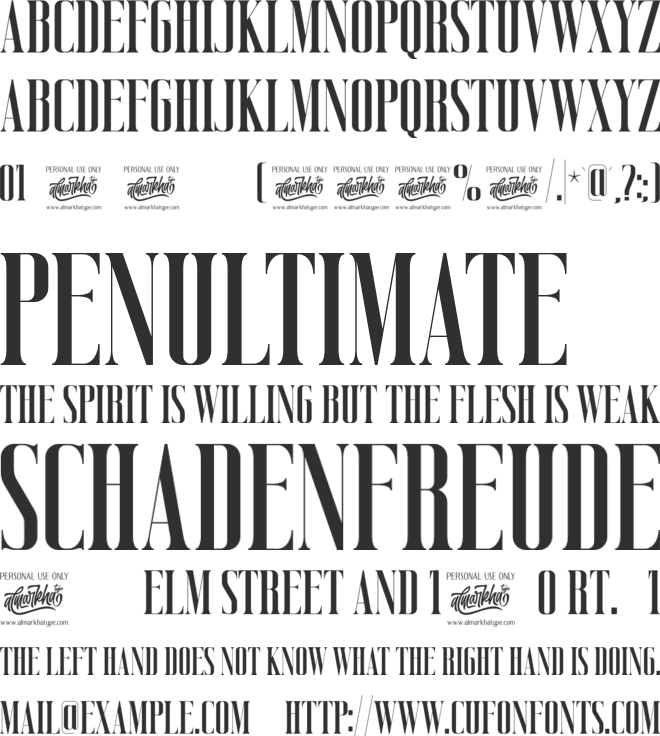 Vicenza font preview