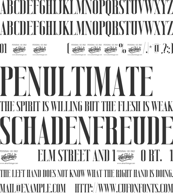 Vicenza font preview