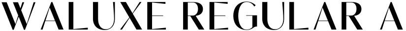 Waluxe Regular font