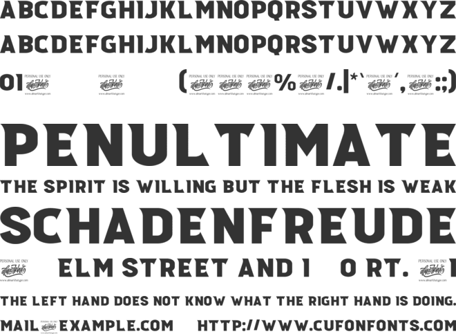 Pronave font preview