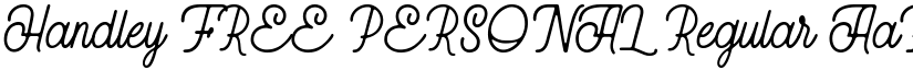 Handley FREE PERSONAL Regular font