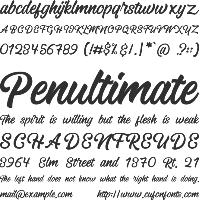 Blanchope Free Personal Use font preview