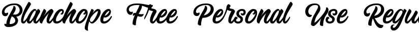 Blanchope Free Personal Use Regular font