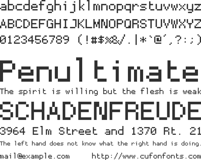 Proggy Tiny font preview