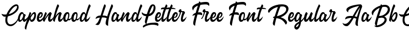 Capenhood HandLetter Free Font Regular font
