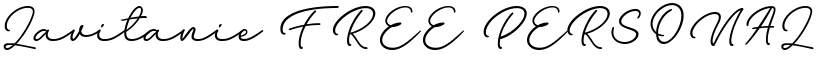 Lavitanie FREE PERSONAL Regular font