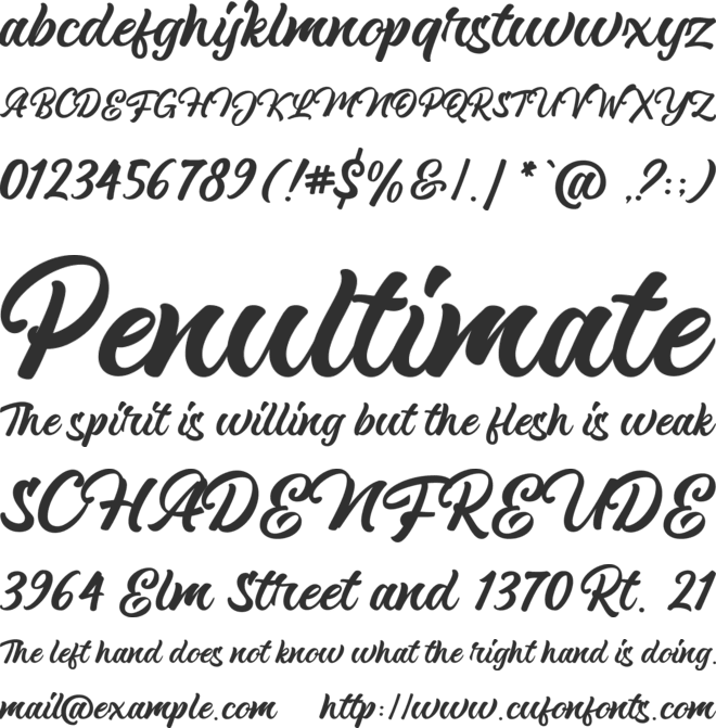 Hericake Free Font font preview