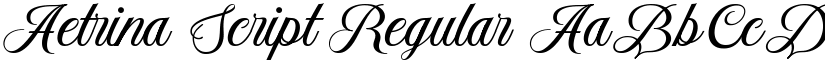 Aetrina Script Regular font