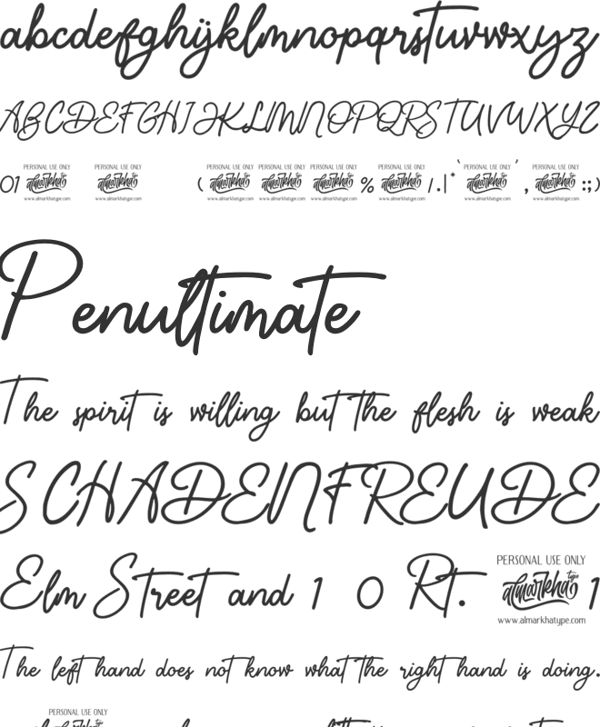 Rostemary font preview