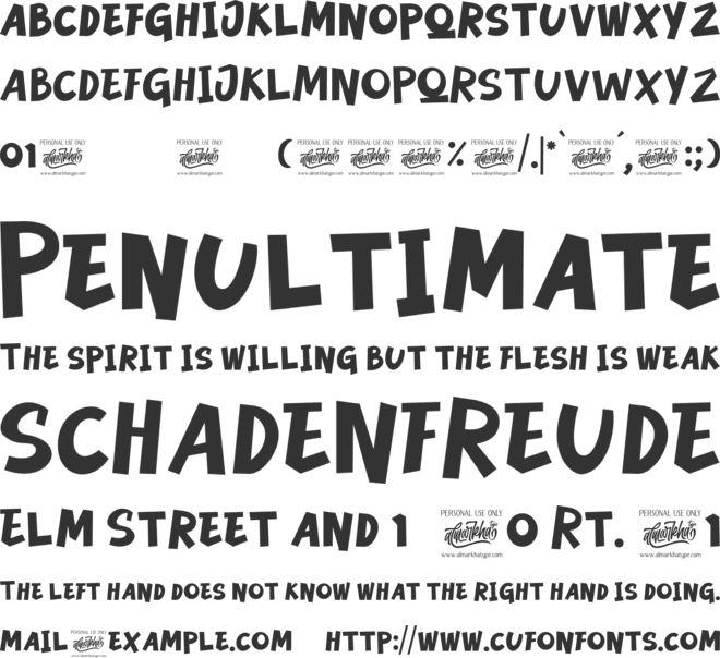 Milky Quaker font preview